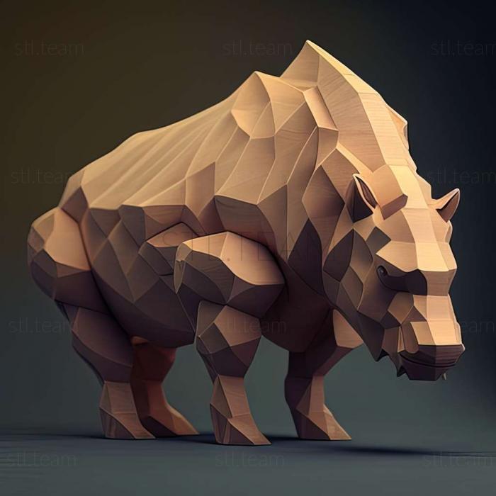 3D model Hexaprotodon (STL)